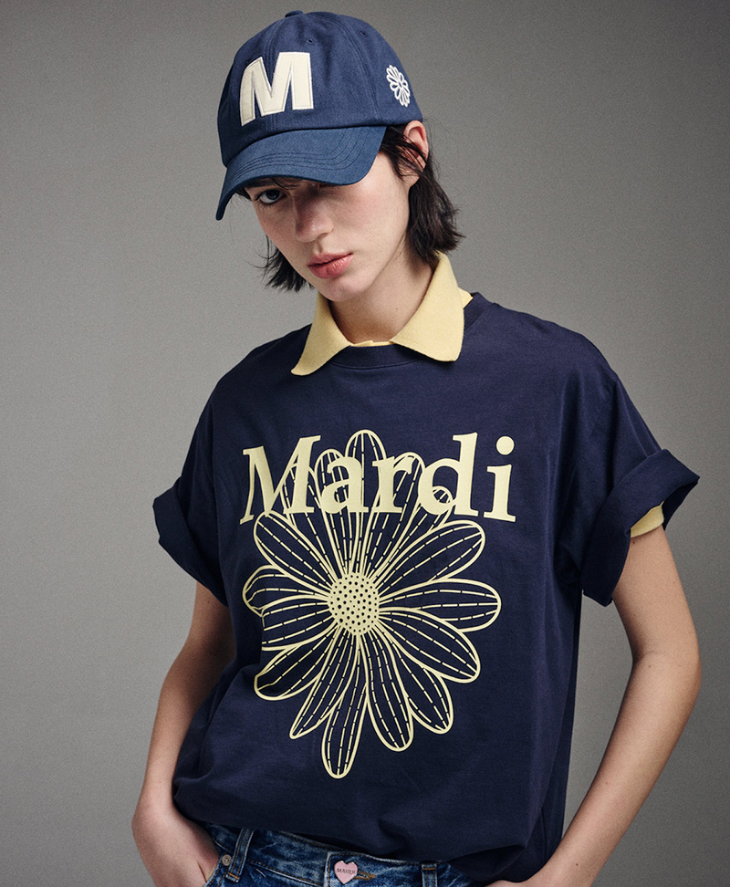 Tshirt Flowermardi Navy Lemon