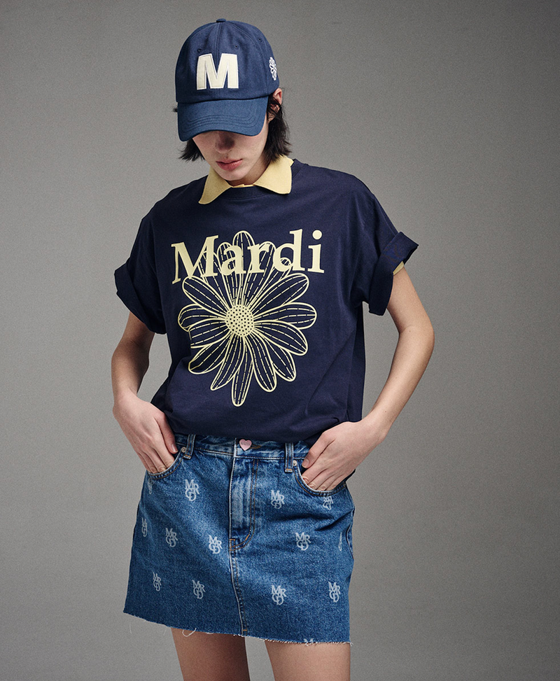 Tshirt Flowermardi Navy Lemon