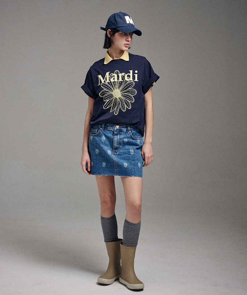 Tshirt Flowermardi Navy Lemon