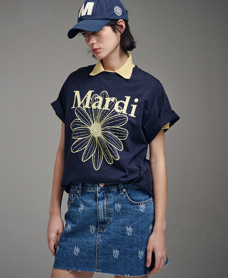 Tshirt Flowermardi Navy Lemon