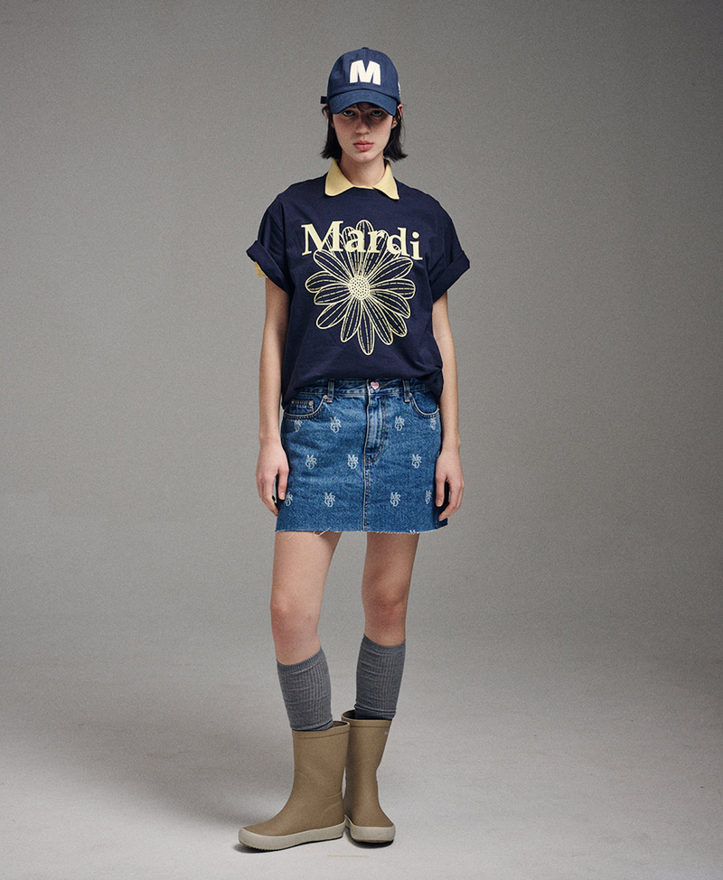 Tshirt Flowermardi Navy Lemon