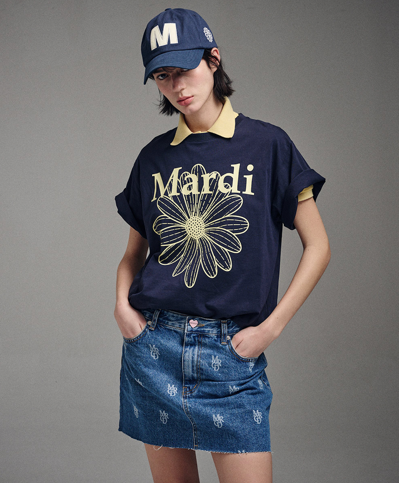 Tshirt Flowermardi Navy Lemon