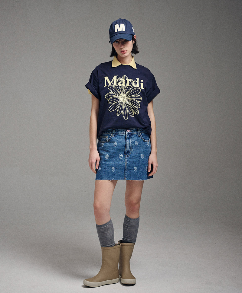 Tshirt Flowermardi Navy Lemon