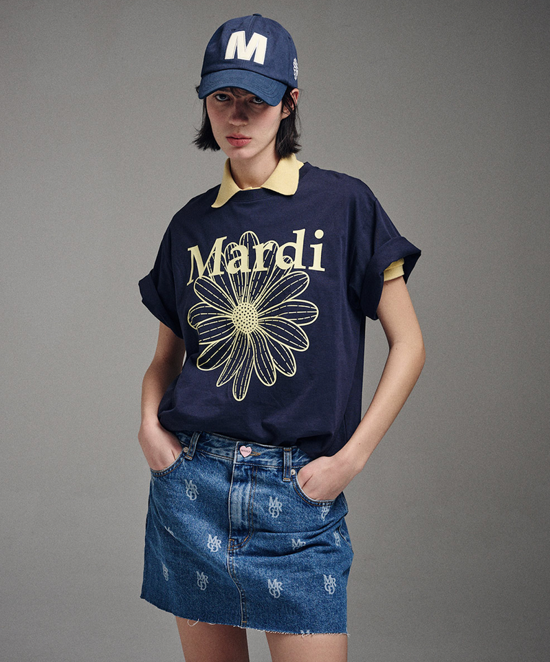 Tshirt Flowermardi Navy Lemon