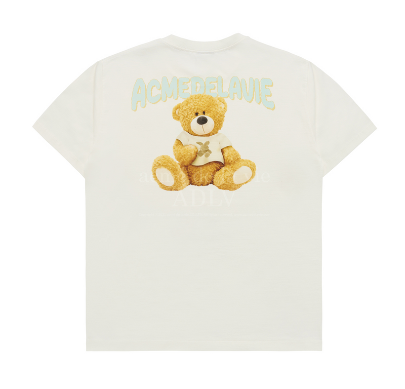 Rabbit T-shirt Bear Short Sleeve T-shirt Cream