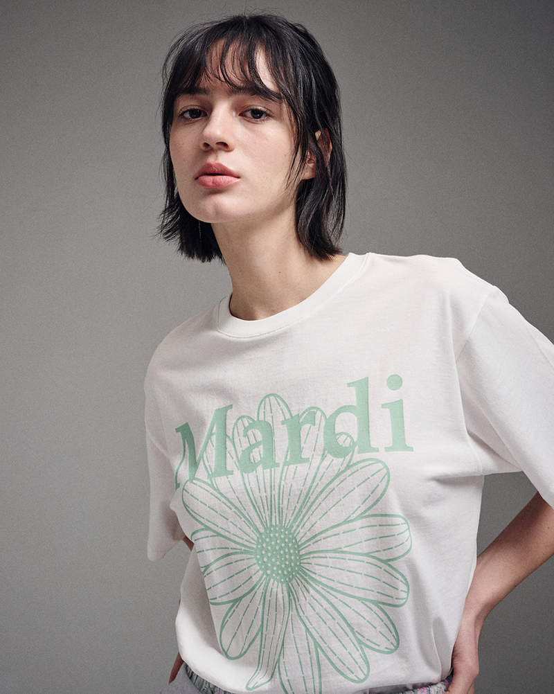 Tshirt Flowermardi Ivory Mint