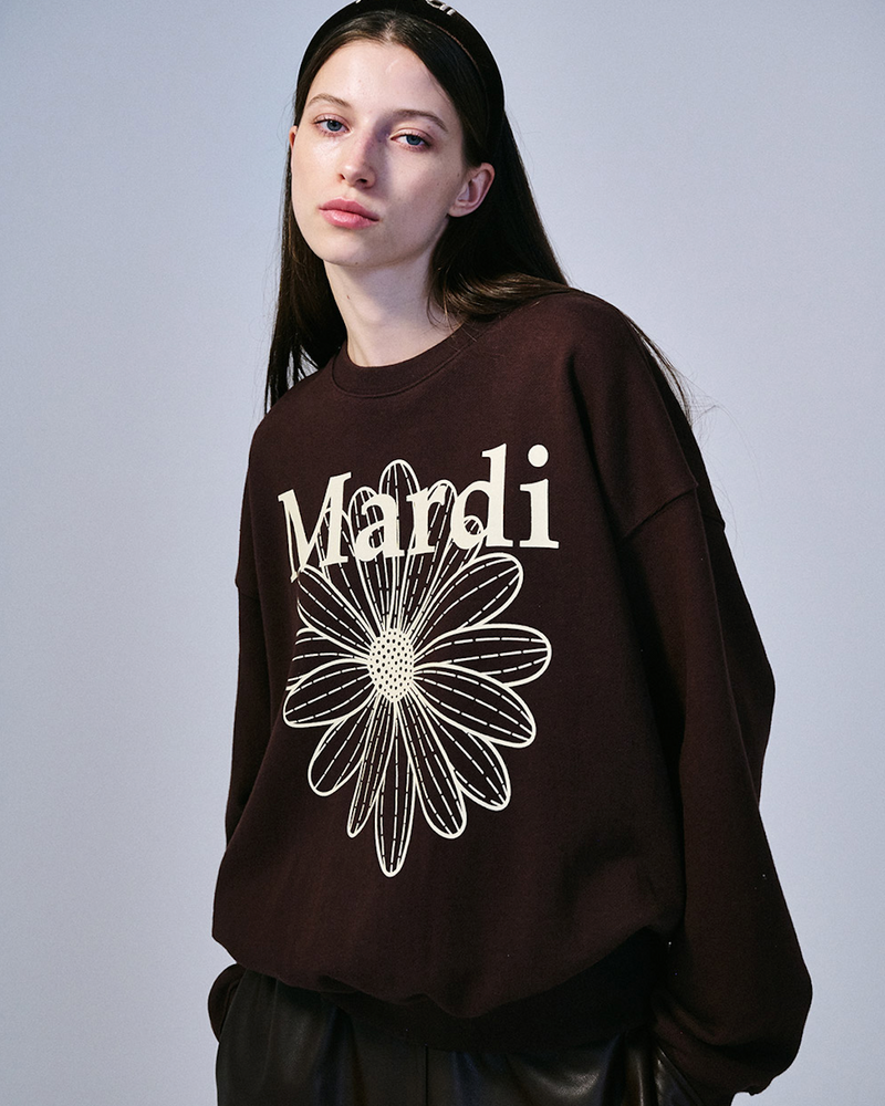 Sweatshirt Flowermardi Brown Cream