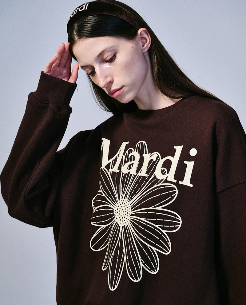 Sweatshirt Flowermardi Brown Cream