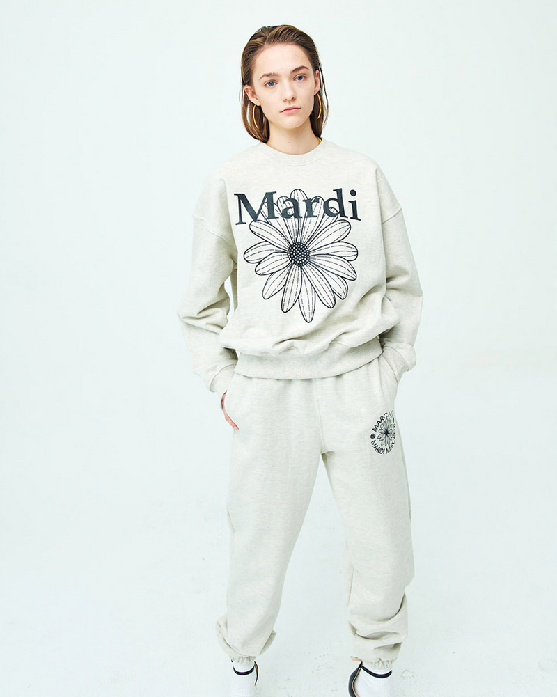 Sweatshirt Flowermardi Oatmeal Black