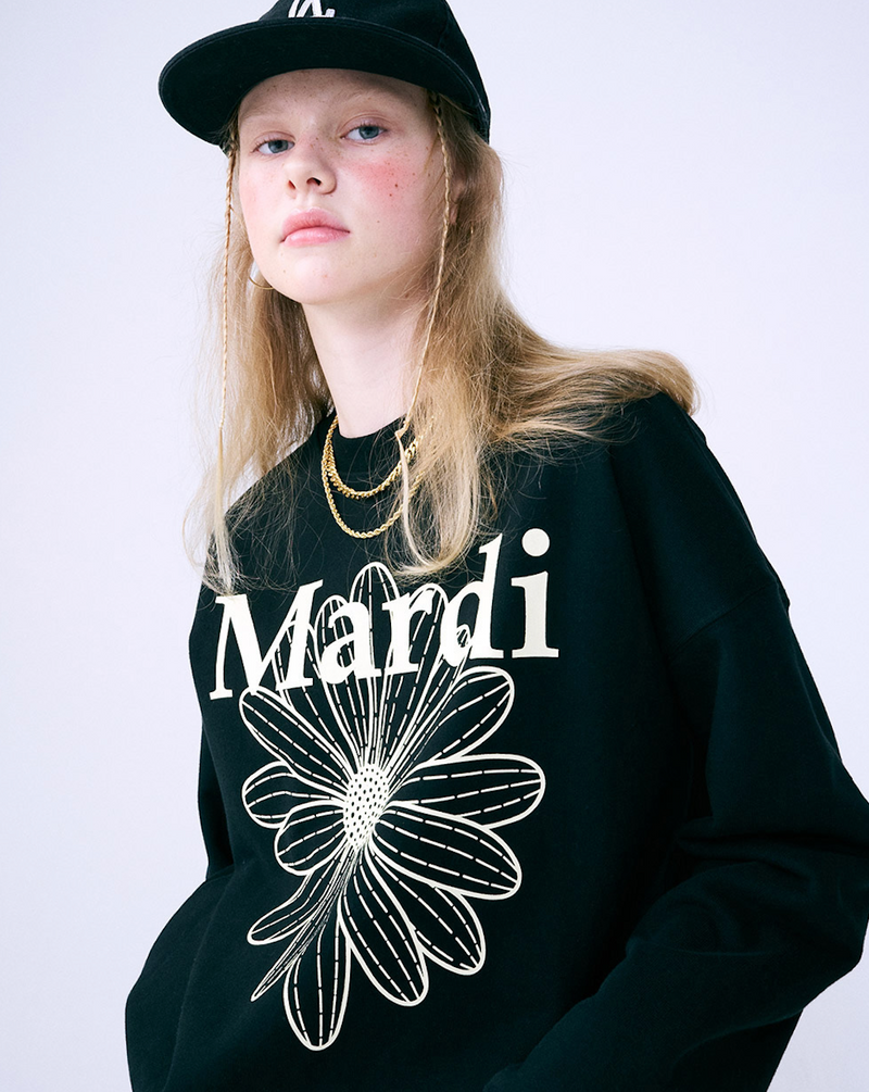 Sweatshirt Flowermardi Black Cream