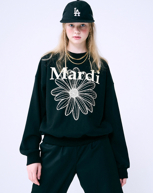 Sweatshirt Flowermardi Black Cream