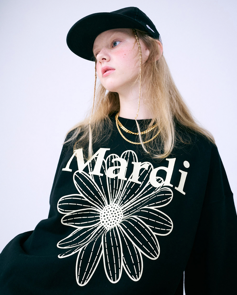 Sweatshirt Flowermardi Black Cream