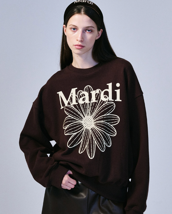 Sweatshirt Flowermardi Brown Cream