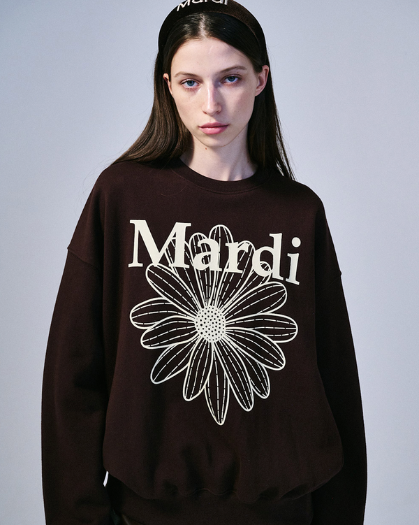 Sweatshirt Flowermardi Brown Cream