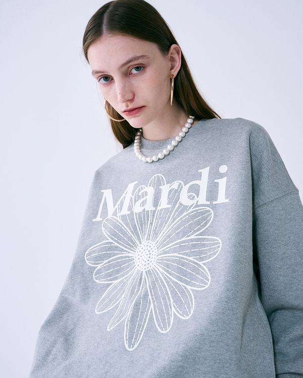 Sweatshirt Flowermardi Grey Ivory