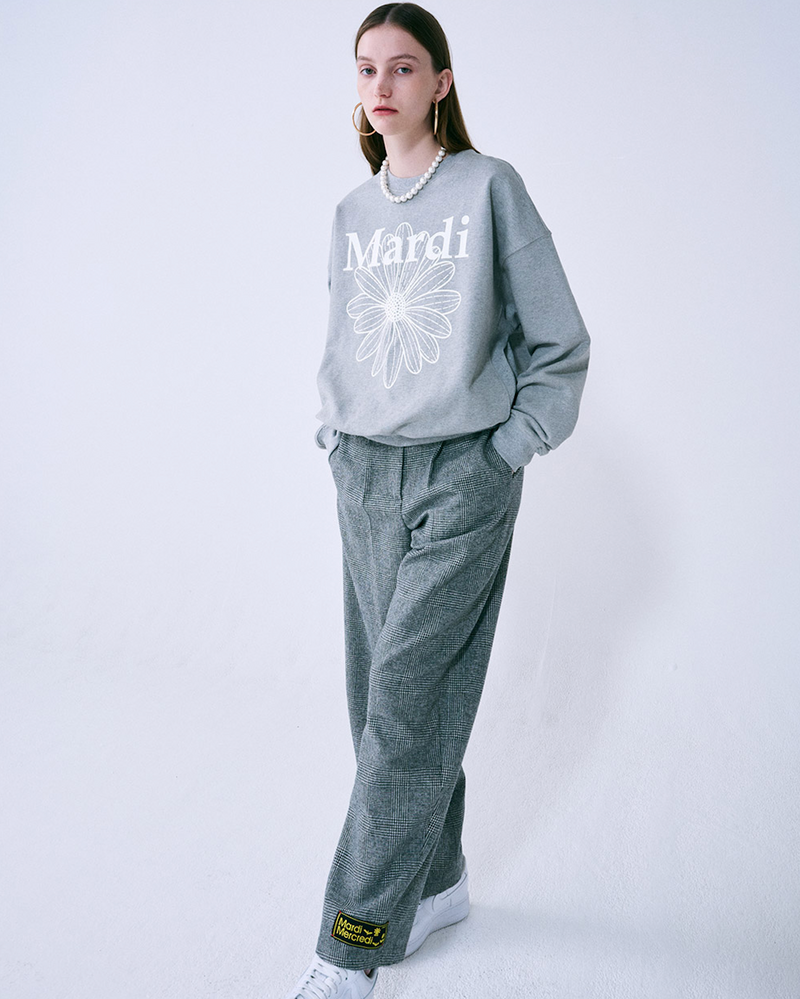 Sweatshirt Flowermardi Grey Ivory