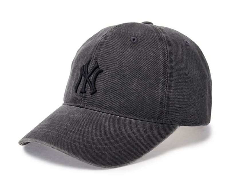 Basic Washing Unstructure Ball Cap NY Yankees Dark Grey