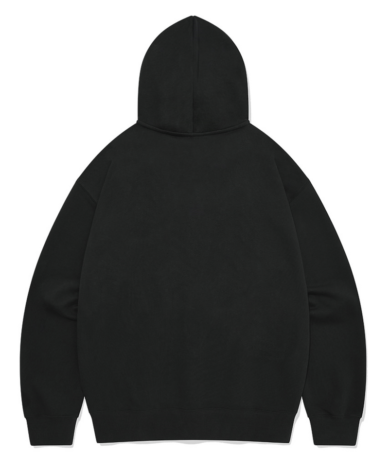 C Logo Hoodie Zip-Up Embroidered Wappen Black