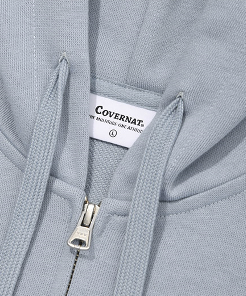 C Logo Hoodie Zip-Up Embroidered Wappen Sky Blue