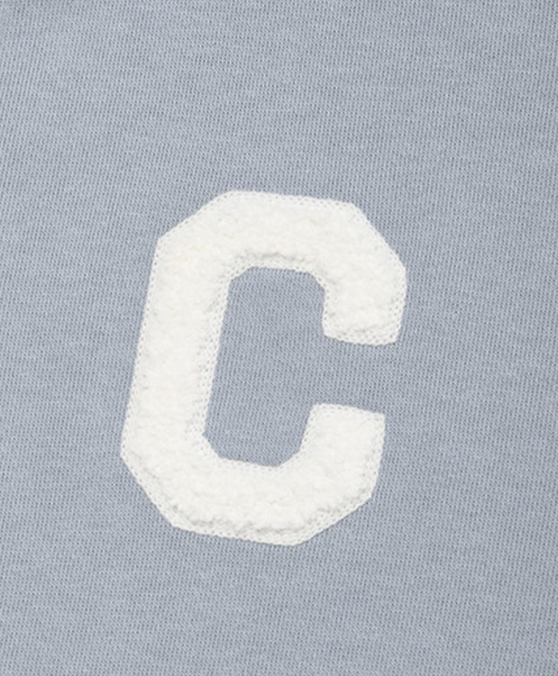 C Logo Hoodie Zip-Up Embroidered Wappen Sky Blue