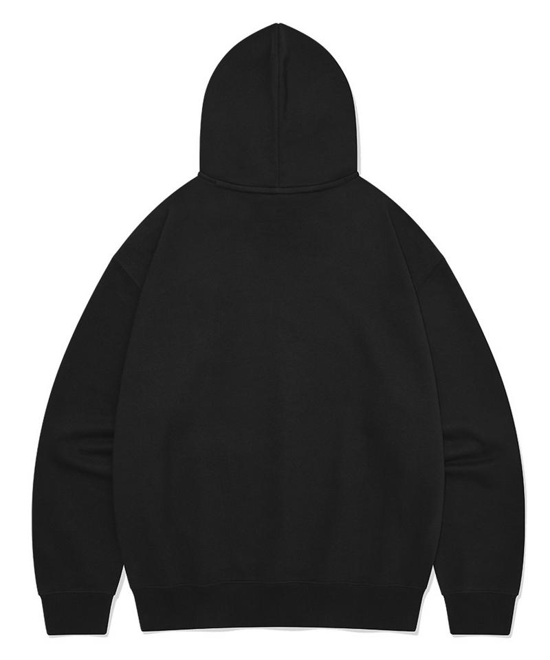 C Logo Fleeced Hoodie Boucle Logo Black