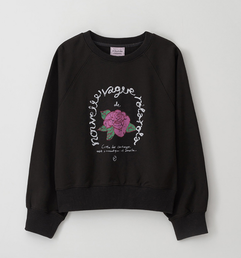 Rose Pigment Sweatshirt Black