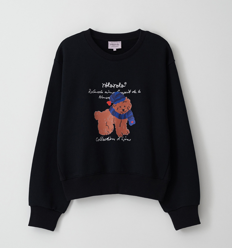 Rola Beanie Puppy Sweatshirt Black