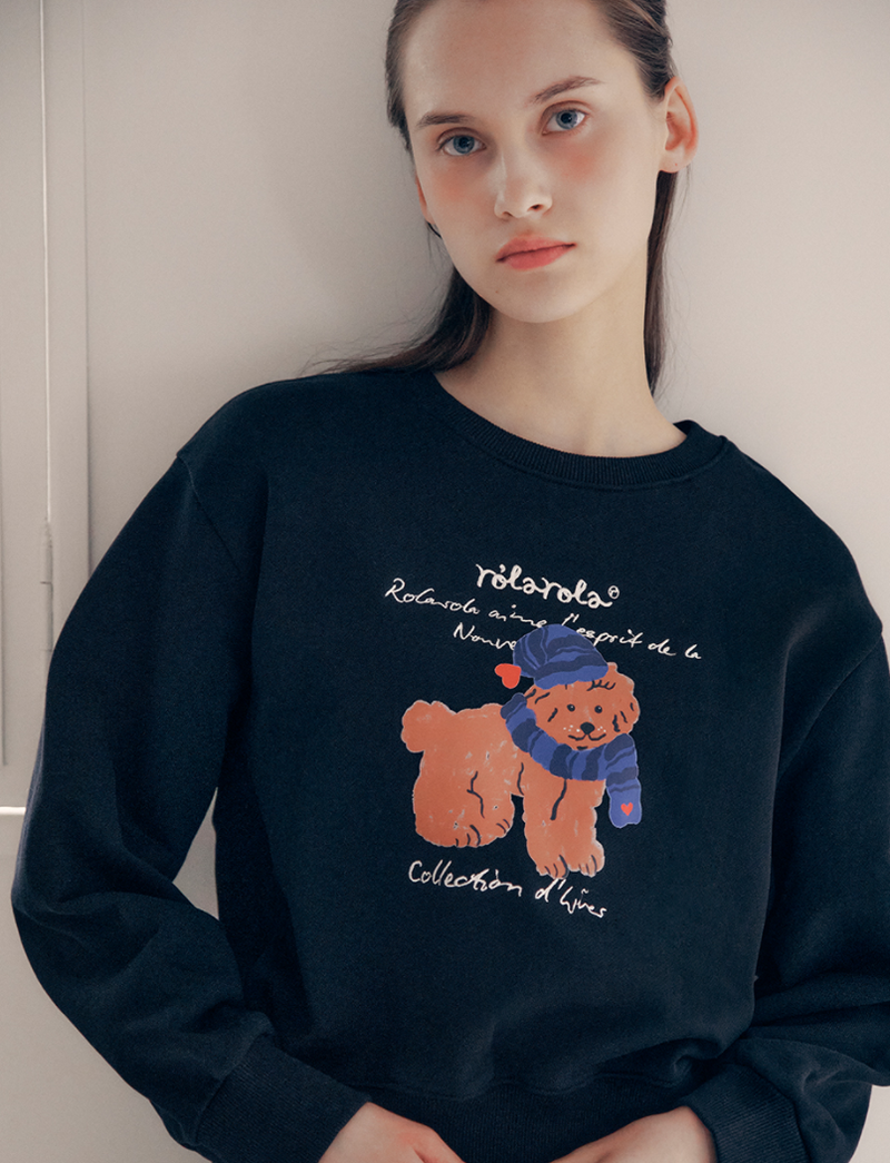 Rola Beanie Puppy Sweatshirt Black