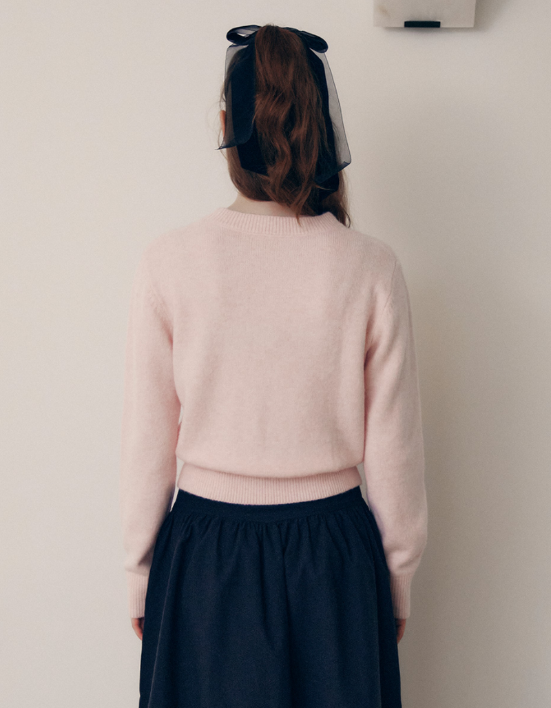 Maison De Rola Embroidery Knit Pink