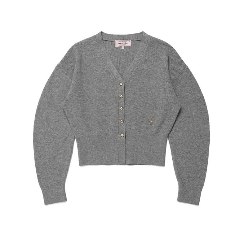 Volume Sleeve Cardigan Grey