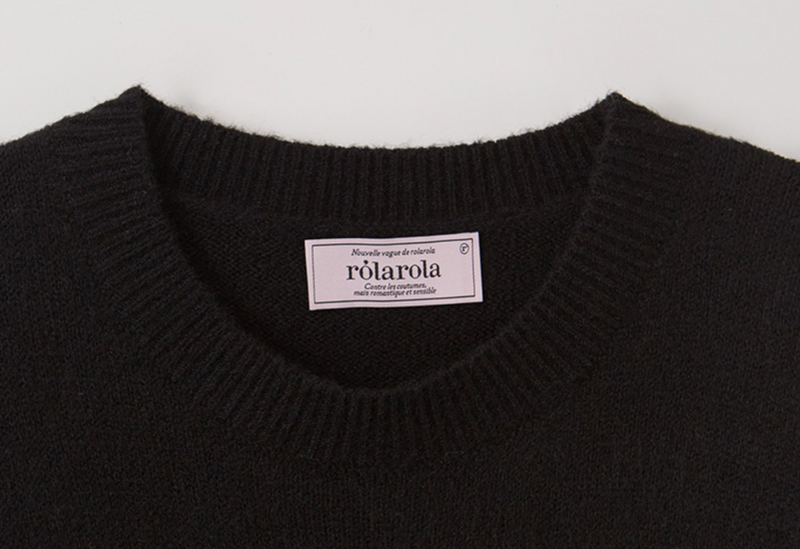 Maison De Rola Embroidery Knit Black