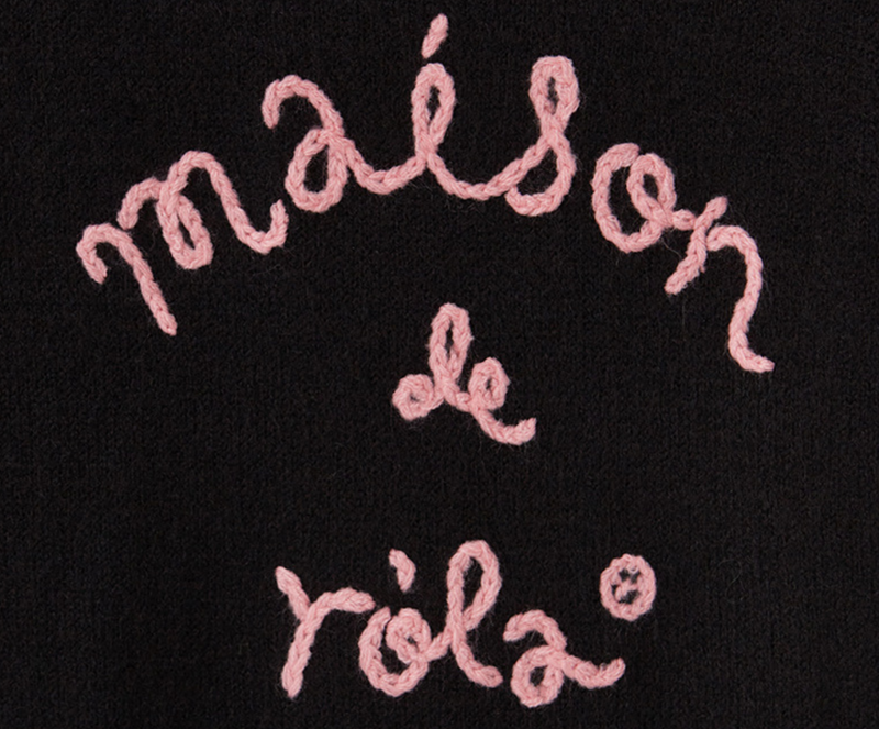 Maison De Rola Embroidery Knit Black