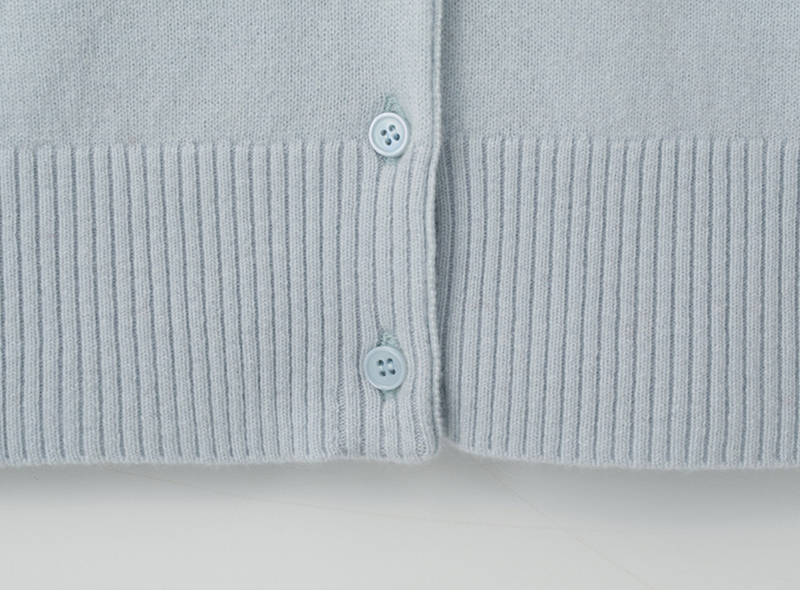 Cashmere Blended Basic Cardigan Light Blue