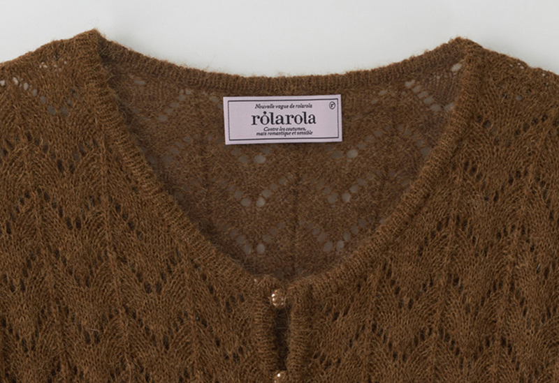 Skashi Button Cardigan Brown