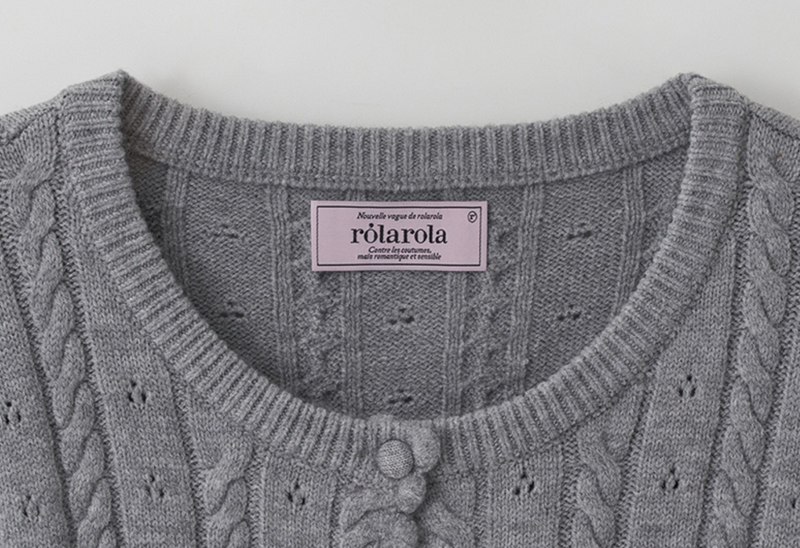 Skashi Cable Knit Cardigan Grey