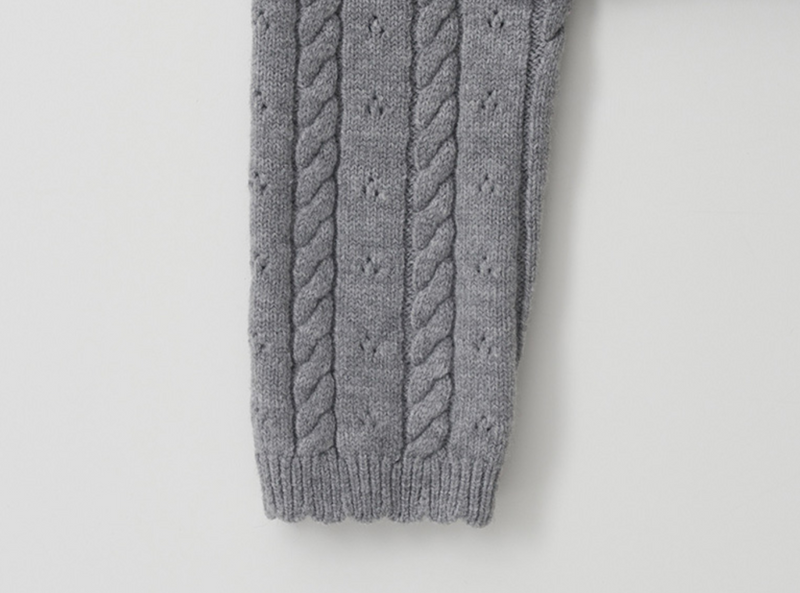 Skashi Cable Knit Cardigan Grey