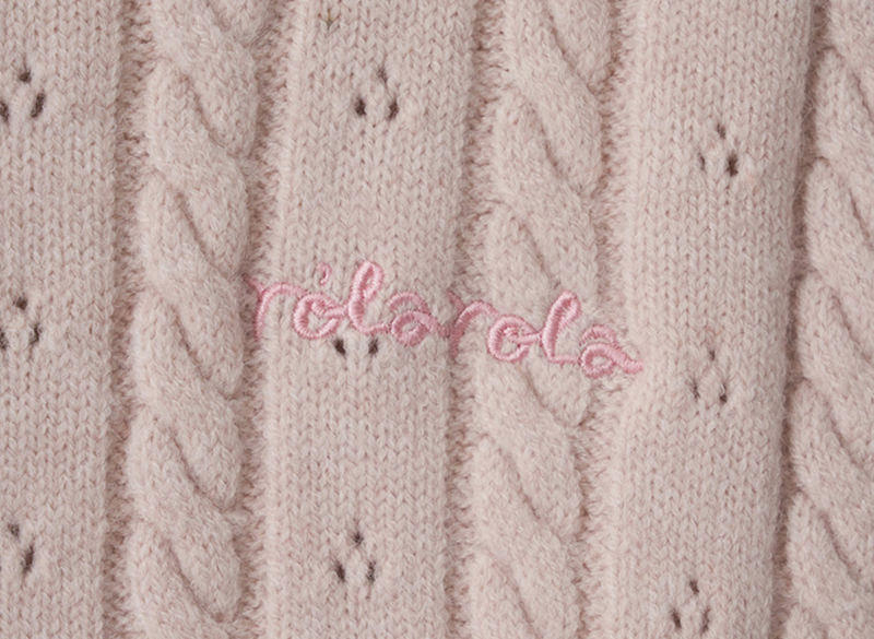 Skashi Cable Knit Cardigan Pink