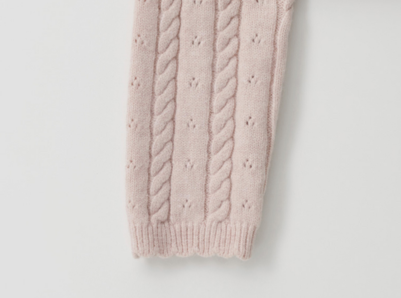 Skashi Cable Knit Cardigan Pink