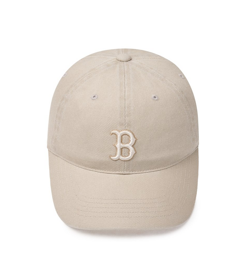 Basic Washing Unstructure Ball Cap Boston Red Sox Light Beige