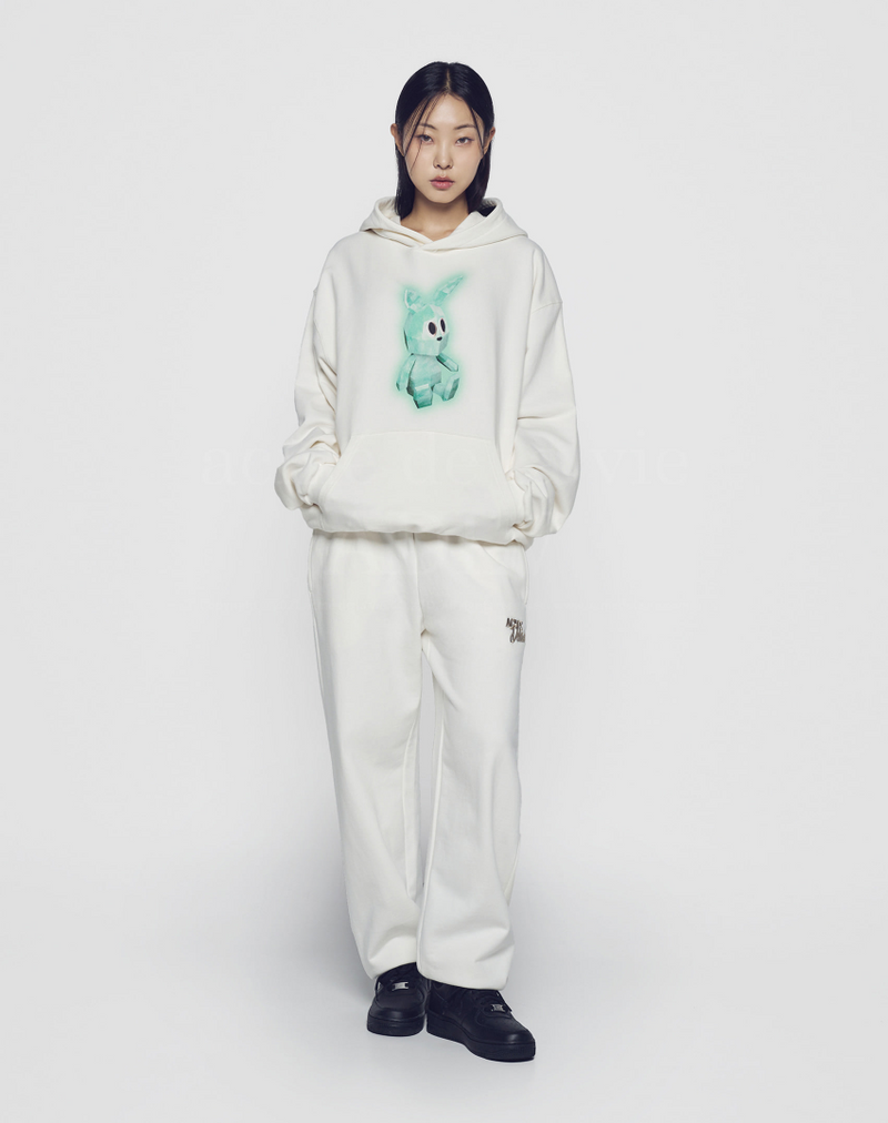 Retro Rabbit Hoodie Cream