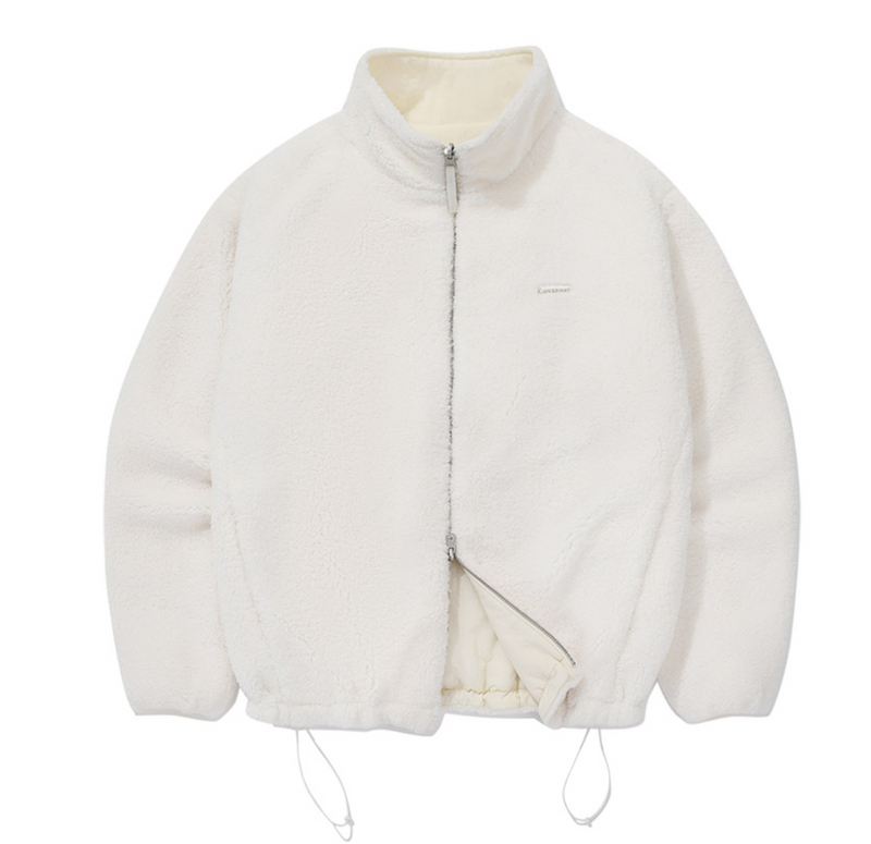 Stand Collar Reversible Sherpa Jacket