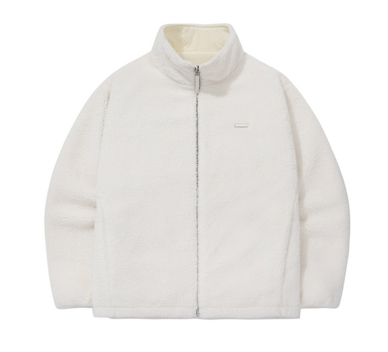 Stand Collar Reversible Sherpa Jacket