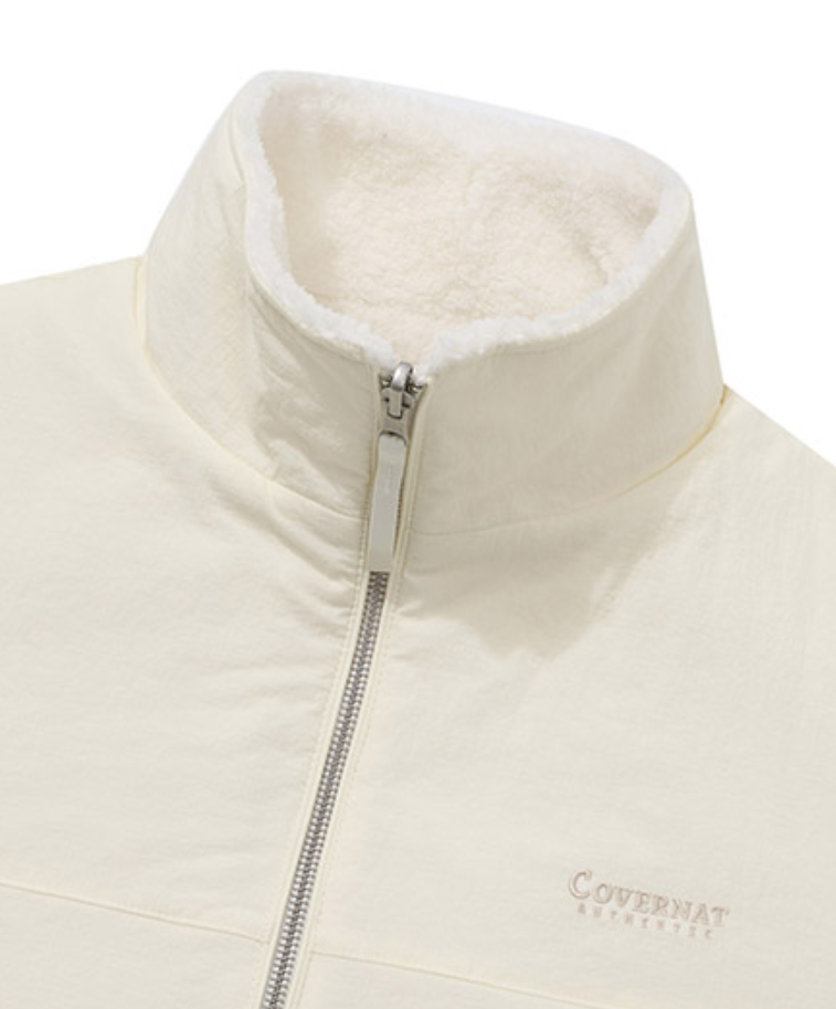 Stand Collar Reversible Sherpa Jacket