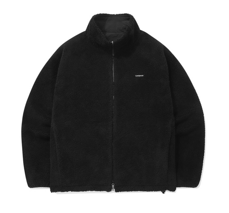 Stand Collar Reversible Sherpa Jacket