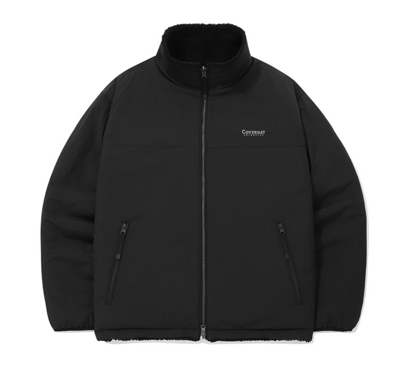 Stand Collar Reversible Sherpa Jacket