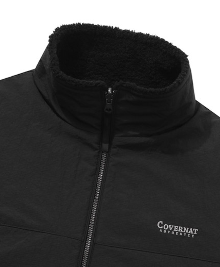 Stand Collar Reversible Sherpa Jacket