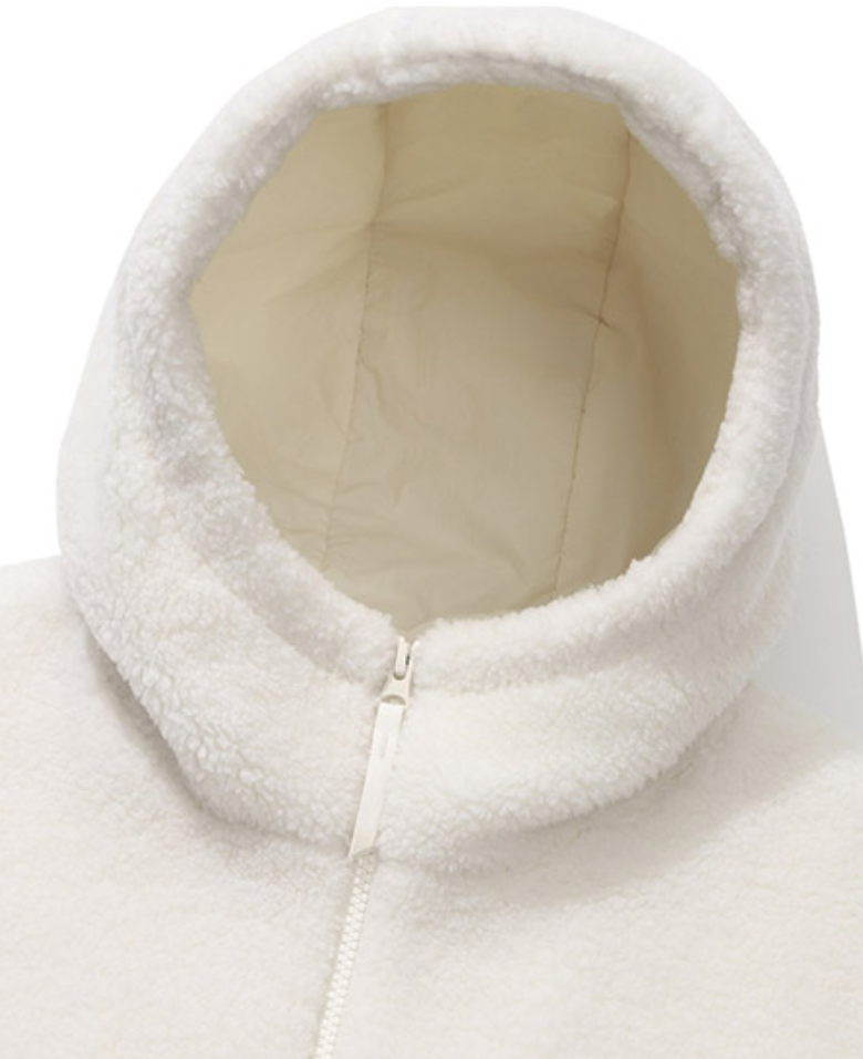 Arch Logo Hoodie Sherpa Jacket