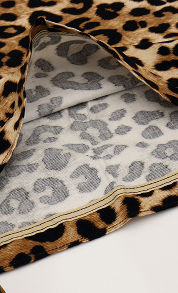 New Leopard Corduroy Eco Bag Beige