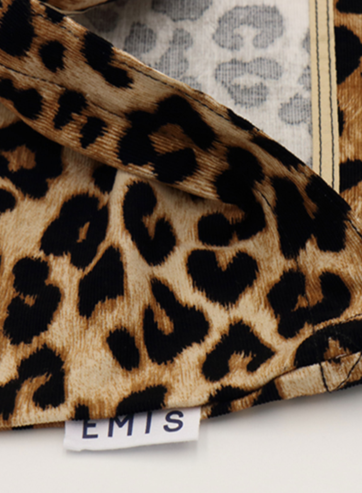 New Leopard Corduroy Eco Bag Beige