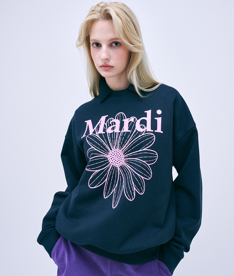 Sweatshirt Flowermardi Navy Lavender